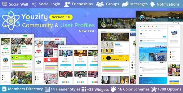 Youzify (formerly Youzer) v3.3.2 - BuddyPress Community & WordPress User Profile Plugin