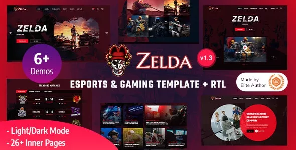 Zelda v1.3 - eSports & Gaming Bootstrap 5 Template