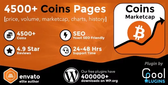 Coins MarketCap v5.1 - WordPress Cryptocurrency Plugin