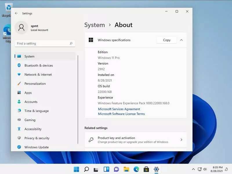 Ghost Windows 11 Pro Insider Build 22000.168 - No & Full Soft