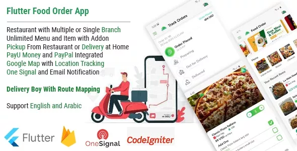 Single Restaurant Food Order Flutter Full Product Android & IOS + Delivery Boy Native Android App v1.0