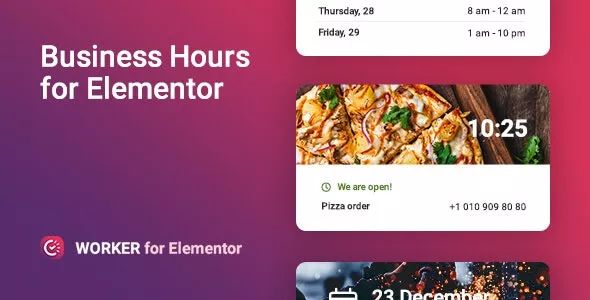Worker v1.0.8 - Business Hours Widget for Elementor
