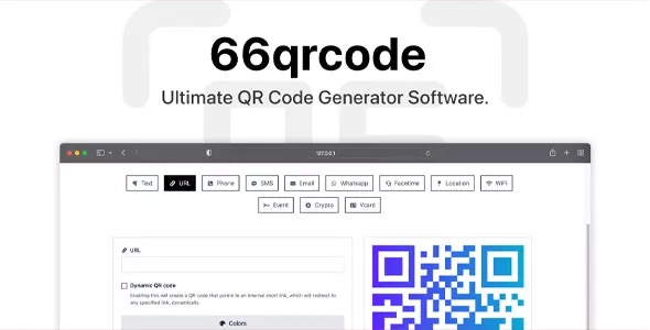 66qrcode v10.0.0 - Ultimate QR Code Generator & URL Shortener (SAAS)