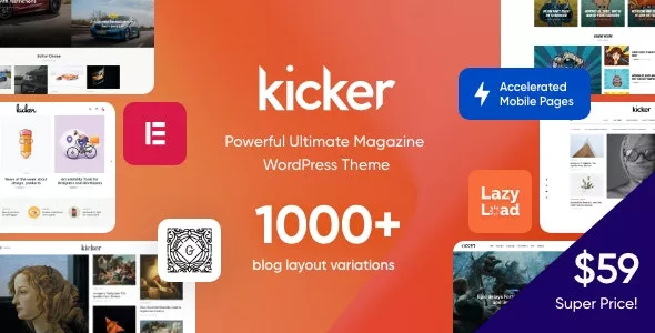 Kicker v1.3.7 - Multipurpose Blog Magazine WordPress Theme + Gutenberg