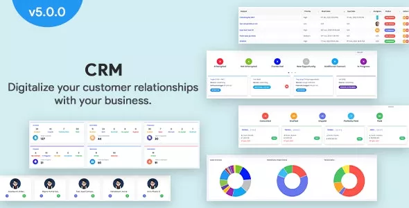 CRM v5.0.0 - Laravel CRM with Project Management, Tasks, Leads, Invoices, Estimates and Goals