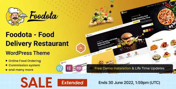 Foodota v1.0.8 - Online Food Delivery WordPress Theme
