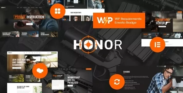 Honor v1.4.0 - Multi-Purpose Shooting Club & Weapon Store WordPress Theme + Elementor
