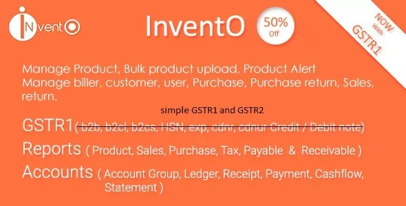 InventO v3.3 - Accounting | Billing | Inventory (GST Compliance with GSTR1 & GSTR2 Integrated)
