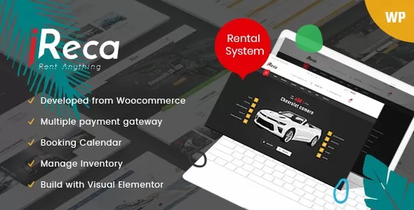 Ireca v1.6.0 - Car Rental Boat, Bike, Vehicle, Calendar WordPress Theme