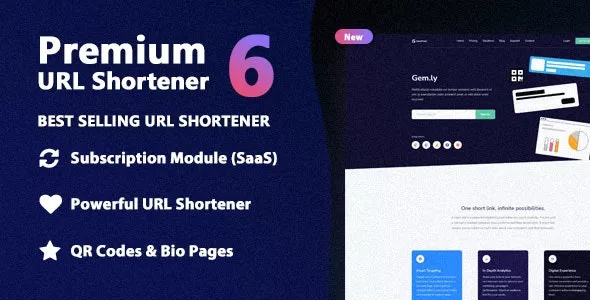 Premium URL Shortener v6.4.2 - Link Shortening Script with Theme SaaS, Infinity Includes