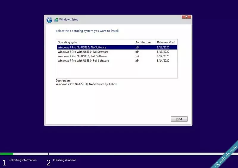Windows 7 tích hợp driver USB 3.0 và NVME AIO 4 in 1 v1 - Ghost ISO