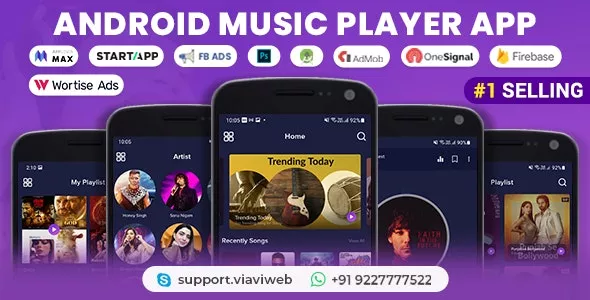 Android Music Player v7.0 - Online MP3 (Songs) App