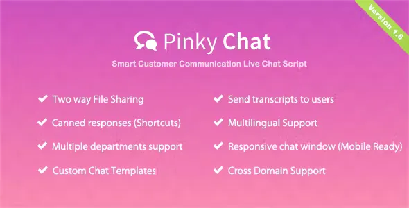 Pinky Chat v1.2 - Live Chat Support Script