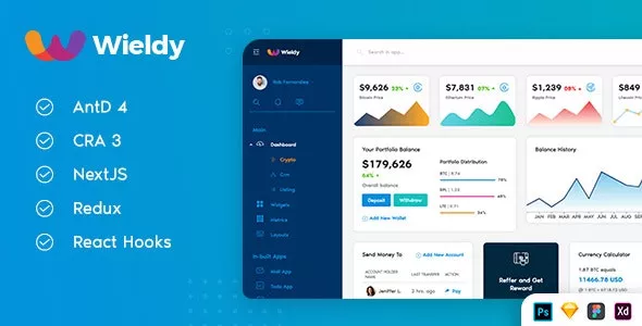 Wieldy v2.5.3 - React Admin Template Ant Design and Redux