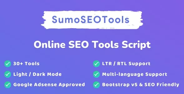SumoSEOTools v1.0.0 - Online SEO Tools Script