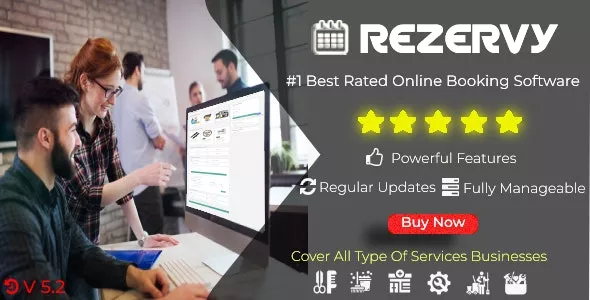 Rezervy v5.2 - Online Bookings System for Cleaning, Maids, plumber, Maintenance, Repair, Salon Services