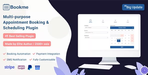 Bookme v4.5 - WordPress Appointment Booking Scheduling Plugin