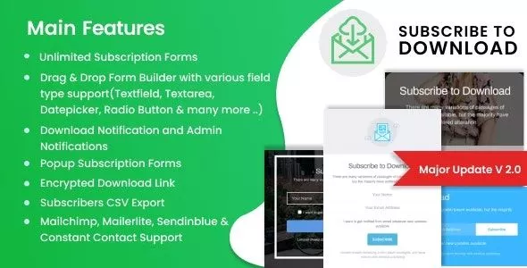 Subscribe to Download v2.0.0 - An Advanced Subscription Plugin for WordPress