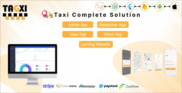 Tagxi ​​v1.1 - Flutter Complete Taxi Booking Solution