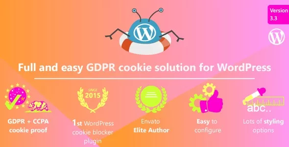 WeePie Cookie Allow v3.4.0 – Complete GDPR / AVG / CCPA Cookie Compliance WordPress Plugin