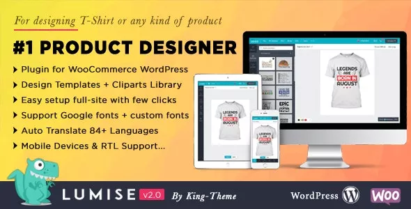 Lumise v2.0 – Product Designer for WooCommerce WordPress