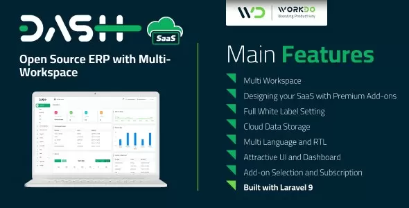WorkDo Dash SaaS v2.4 - Open Source ERP with Multi-Workspace