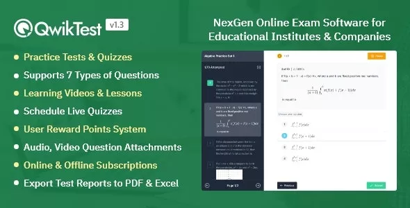 QwikTest v1.4.1 - NexGen Online Exam & Quiz Software