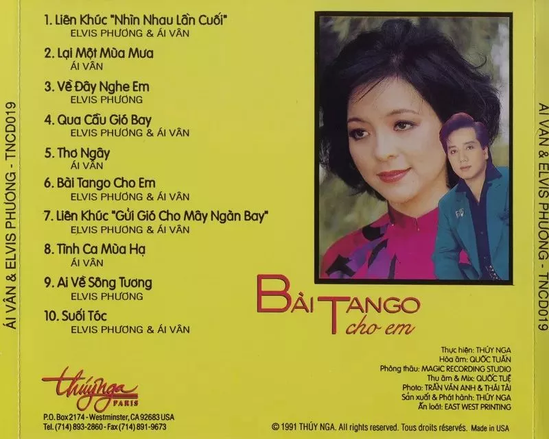 Ái Vân & Elvis Phương - Bài Tango Cho Em 1991