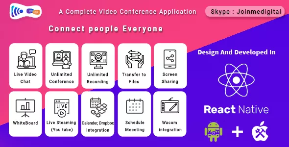 JoinMe Video Conference Tool (Android + iOS + Web APP + Desktop)