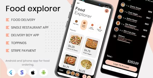 Food Explorer - Single Restaurant Food Delivery App with Delivery Boy in Flutter