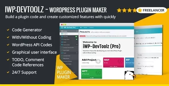 iWP-DevToolz (Pro) v2.0 – WordPress Plugin Maker + Code Generator