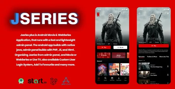 jserie + - Movies - TV Series, Anime With Laravel Admin Panel