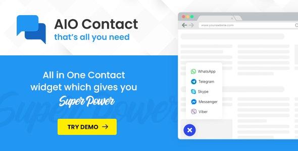AIO Contact v2.4.1 - All in One Contact Widget - Support Button