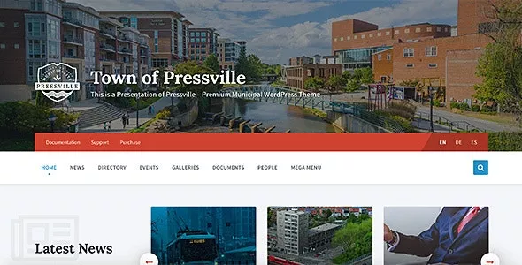 Pressville v2.6.7 - Municipal & City Government WordPress Theme