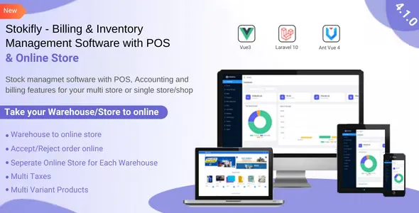 Stockifly v2.0 - Billing & Inventory Management with POS and Online Shop
