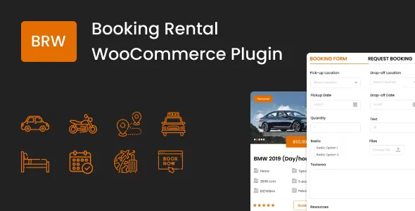 BRW v1.2.8 - Booking Rental Plugin WooCommerce
