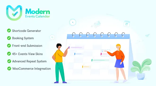 Modern Events Calendar Pro v7.1.0 + Addons