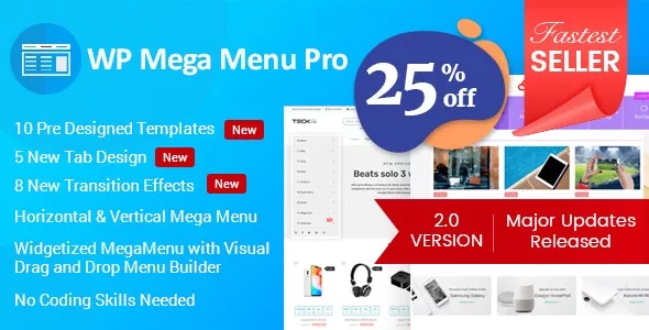 WP Mega Menu Pro v2.1.7 - Responsive Mega Menu Plugin for WordPress