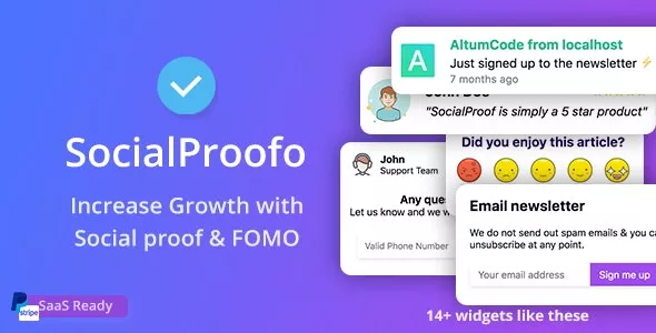 SocialProofo v7.1.0 - Social Proof & FOMO Widgets Notifications (SaaS)