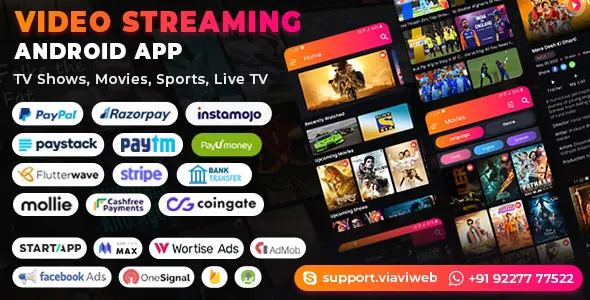 Video Streaming Android App v1.3 - TV Shows, Movies, Sports, Videos Streaming, Live TV