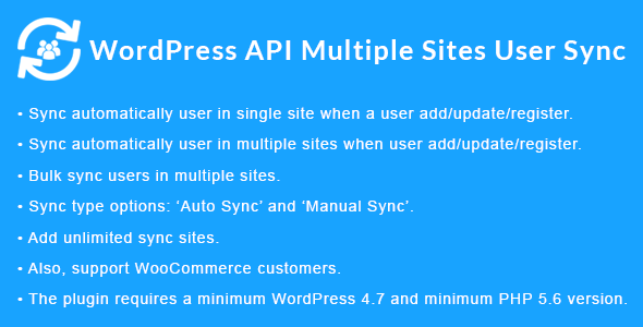 WordPress API Multiple Sites User Sync v1.5.1