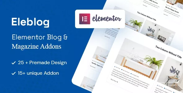 Eleblog v2.0.1 - Elementor Magazine and Blog Addons