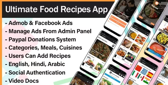 Ultimate Food Recipes App with Admin Panel v2.0