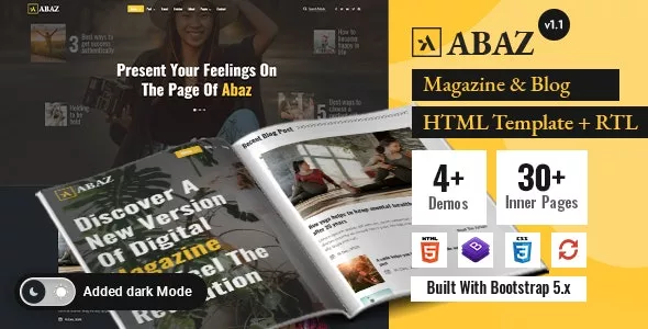 Abaz v1.1 - Newspaper & Magazine Blog HTML Template