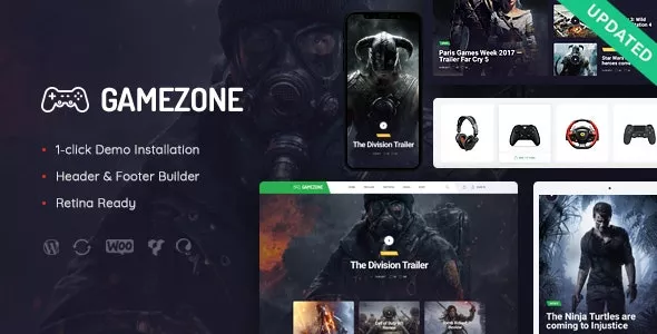 Gamezone v1.1.1 - Video Gaming Blog & Esports Store WordPress Theme