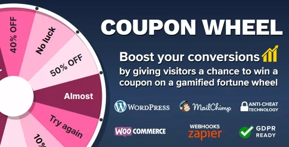 Coupon Wheel for WooCommerce and WordPress v3.4.7
