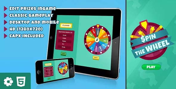 Spin the Wheel - HTML5 Game (.capx)