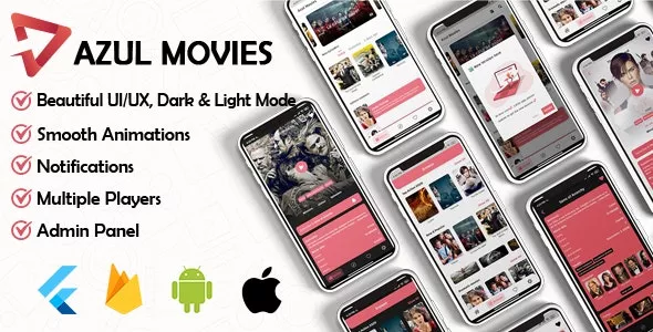 Movies App v1.0 - Admin Panel (Movies & Series & TV Shows) Flutter