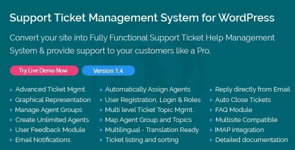 Support Ticket Management System for WordPress v1.4