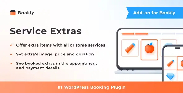 Bookly Service Extras (Add-on) v4.3